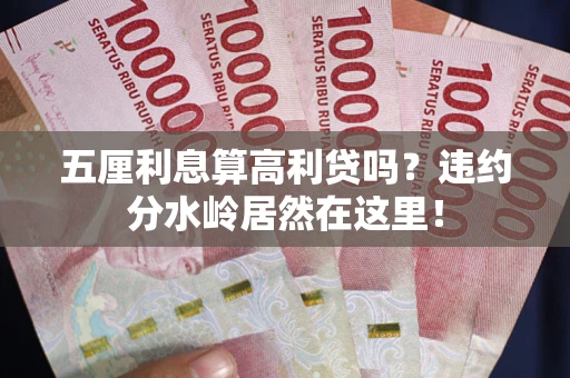 武汉五厘利息算高利贷吗？违约分水岭居然在这里！