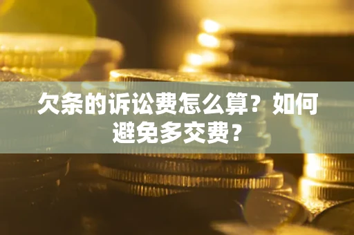 武汉欠条的诉讼费怎么算？如何避免多交费？