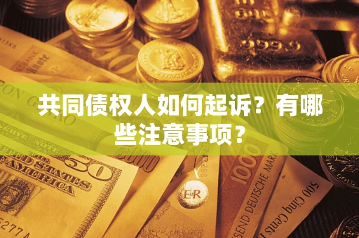 武汉共同债权人如何起诉？有哪些注意事项？