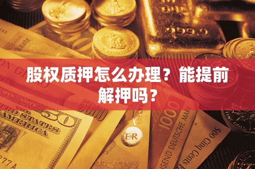 武汉股权质押怎么办理？能提前解押吗？